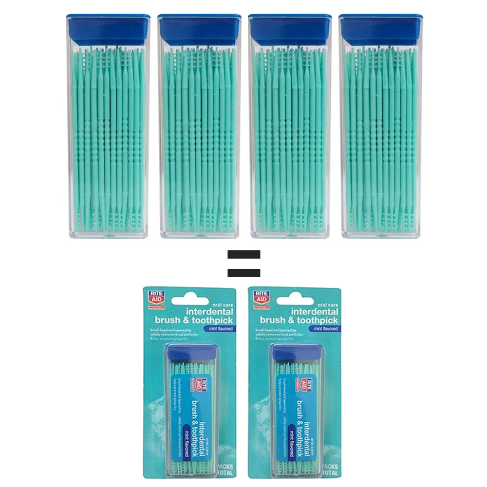 240 Pcs Interdental Brush Floss Sticks Tooth Floss Head Oral Cleaning Toothpicks