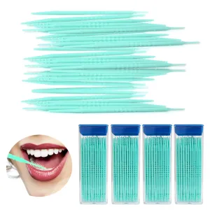 240 Pcs Interdental Brush Floss Sticks Tooth Floss Head Oral Cleaning Toothpicks
