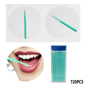 720PCS Interdental Toothpicks Helps Fight Gingivitis 12 Pack Mint Flavored Brush