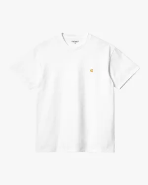 Carhartt WIP S/S Chase Tee - White / Gold
