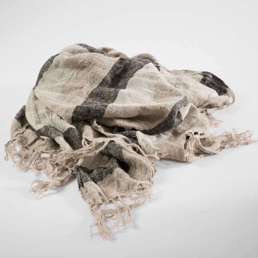 Cavalier Linen Throw - Natural 130 x 170cm