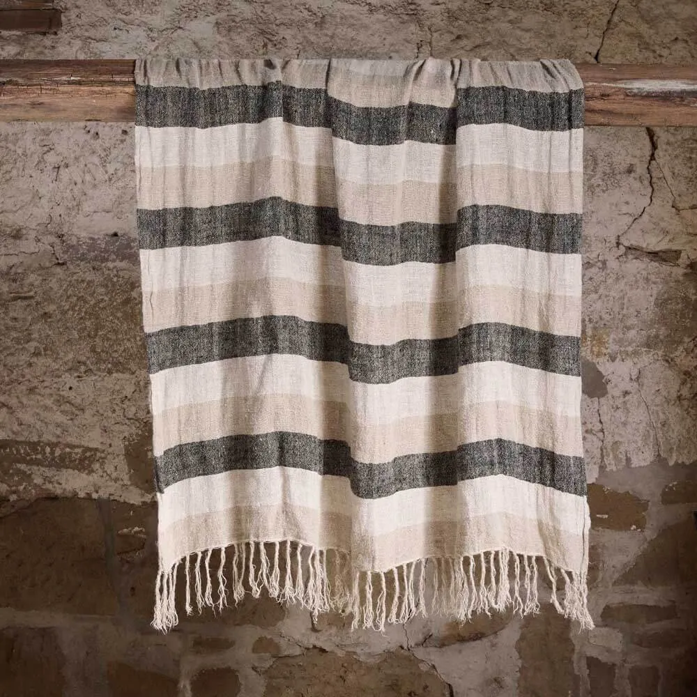 Cavalier Linen Throw - Natural 130 x 170cm