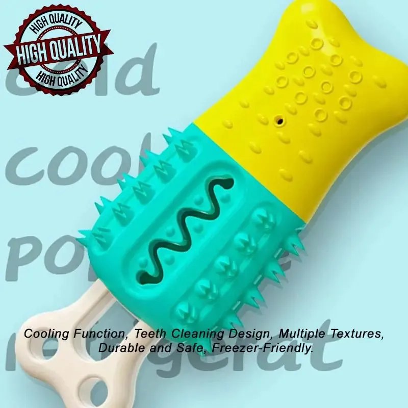Chill & Chew! 4-in-1 Summer Cooling Dog Toy with Teeth Cleaning