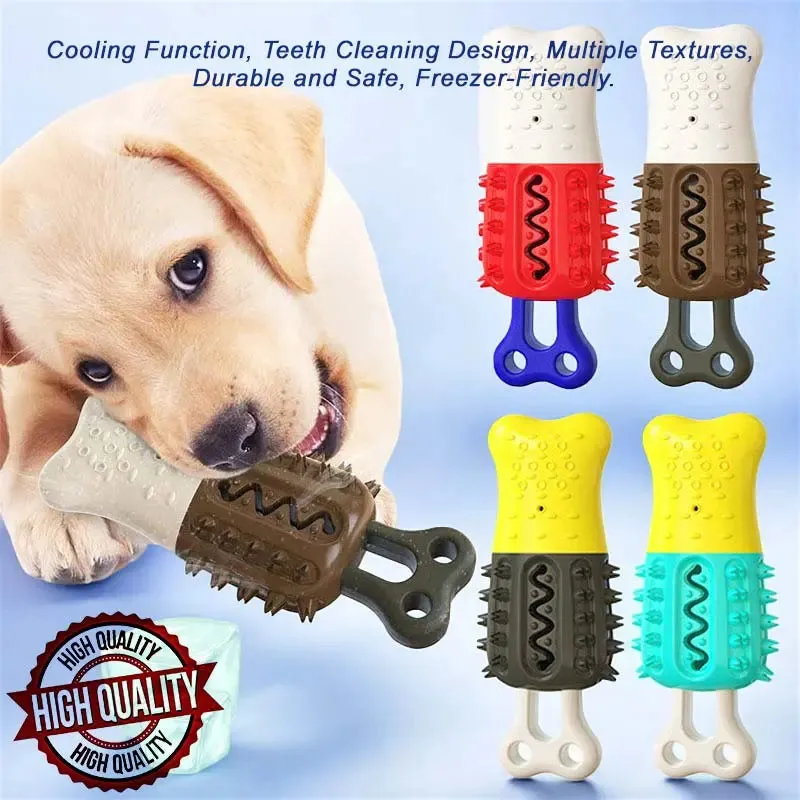 Chill & Chew! 4-in-1 Summer Cooling Dog Toy with Teeth Cleaning