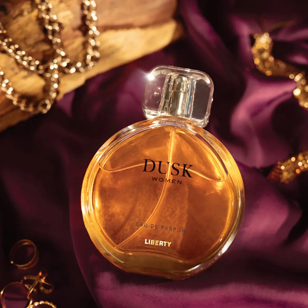 Liberty Luxury Dusk Perfume for Women (100ml/3.4Oz), Eau De Parfum (EDP), Crafted in France, Long Lasting Smell, Fruity notes.