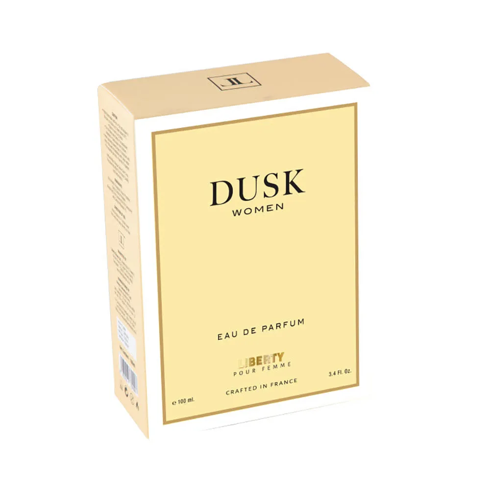 Liberty Luxury Dusk Perfume for Women (100ml/3.4Oz), Eau De Parfum (EDP), Crafted in France, Long Lasting Smell, Fruity notes.