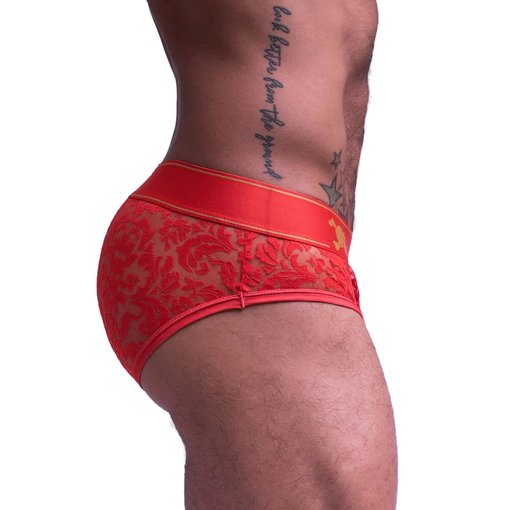 Skull & Bones Burnout Lace Brief