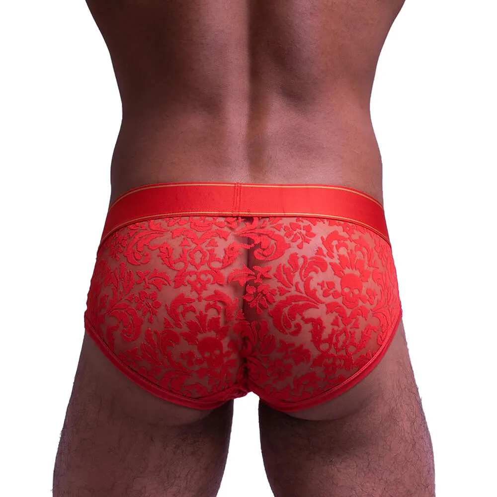 Skull & Bones Burnout Lace Brief